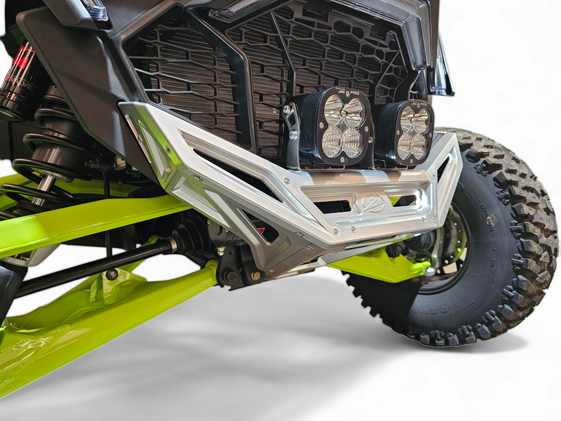Elektric Offroad 2022-2025 Polaris RZR Pro R Billet Aluminum Front Winch Bumper with Clear Anodized Finish