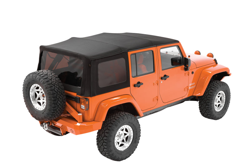 Bestop Black Diamond Sailcloth Replacement Soft Top for Jeep Wrangler JK 4-Door (2010-2018)