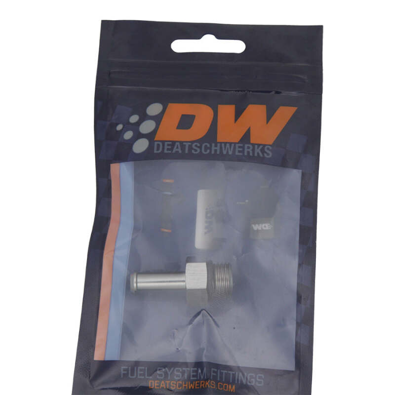 DeatschWerks DWK6-02-0505 6AN ORB Male to 5/16-Inch Barb Fitting with O-Ring