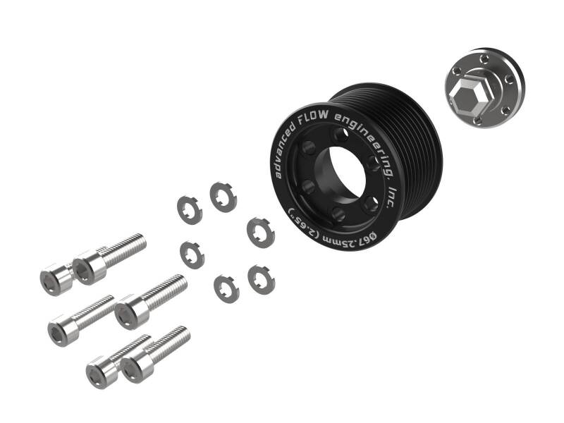 aFe POWER 79-10008 2.65-Inch Supercharger Power Pulley Kit with Hub for Dodge Challenger and Charger SRT Hellcat 6.2L V8