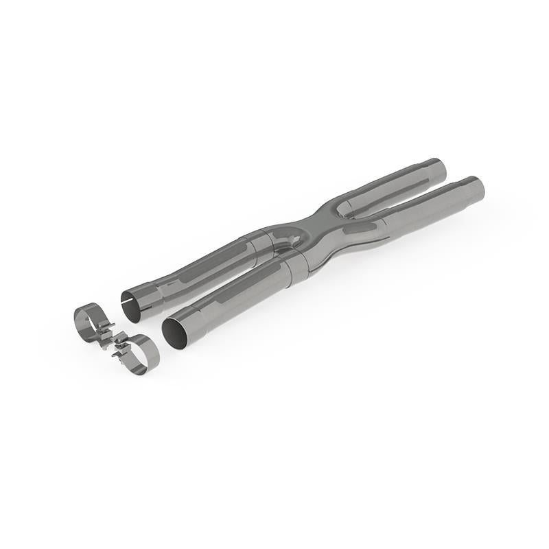 MBRP Armor Plus S7213409 Resonator Delete X-Pipe for 2015-2019 Ford Mustang GT, 2.5-Inch T409 Stainless Steel