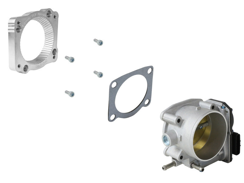 aFe POWER 76mm Billet Throttle Body and Adapter Kit, Part Number 46-39103, Toyota 4Runner, FJ Cruiser, Tacoma and Tundra