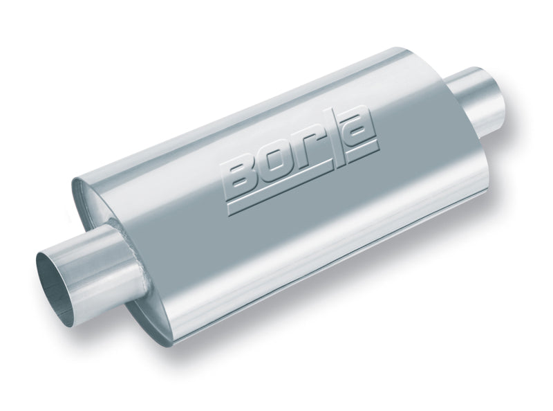 Borla XR-1 Sportsman Racing Muffler 40942, 2.5-Inch Center Inlet and Outlet