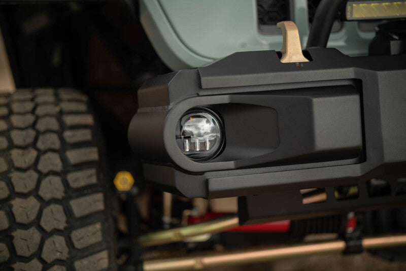 DV8 Offroad OE Plus Front Bumper for 2018-2025 Jeep Wrangler JL and 2020-2025 Gladiator JT, Part Number dveFBJL-13