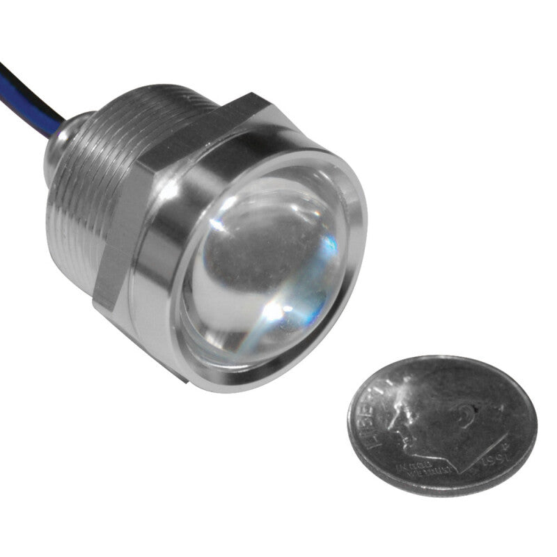Letric Lighting Royal Flush LED 1-Inch Strobe Light, White and Amber - letLLC-RFPB-WAS