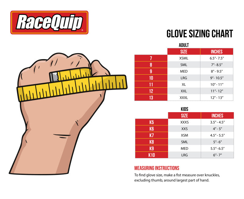 RaceQuip - rqp355003RQP - 355 Series Black 2-Layer SFI-5 Racing Gloves, Medium