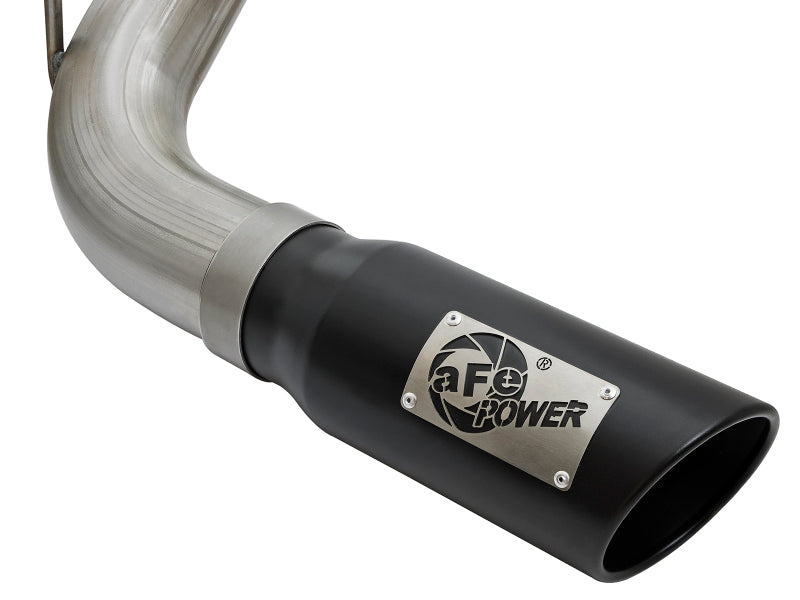 aFe MACH Force-Xp Cat-Back Exhaust System with Black Tip, Part Number 49-46125-B, for 2016–2017 Nissan Titan XD V8 5.6L