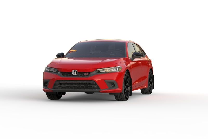 Rally Armor 2022 Honda Civic (Incl. Si/Sport/Touring) UR Black Mud Flap w/ White Logo