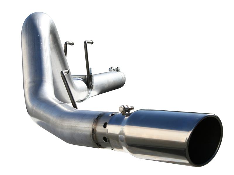 aFe Large Bore-HD 5-Inch DPF-Back Exhaust System with Black Tip, Part 49-43090-B, for 2017-2026 Ford Super Duty 6.7L Power Stroke Diesel
