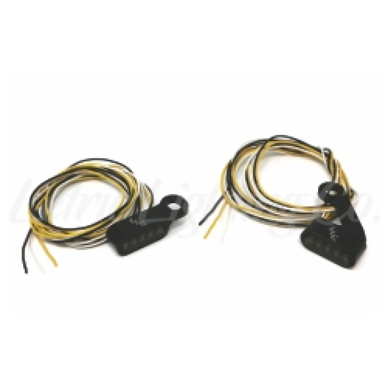 Letric Lighting Black Mini Mirror-Mounted Front LED Turn Signals, Part Number letLLC-MMM-B