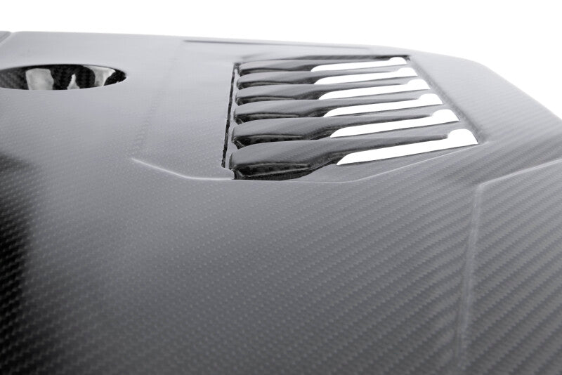 Dinan B58D Gloss Carbon Fiber Engine Cover with Matte Accents for BMW G Series Models