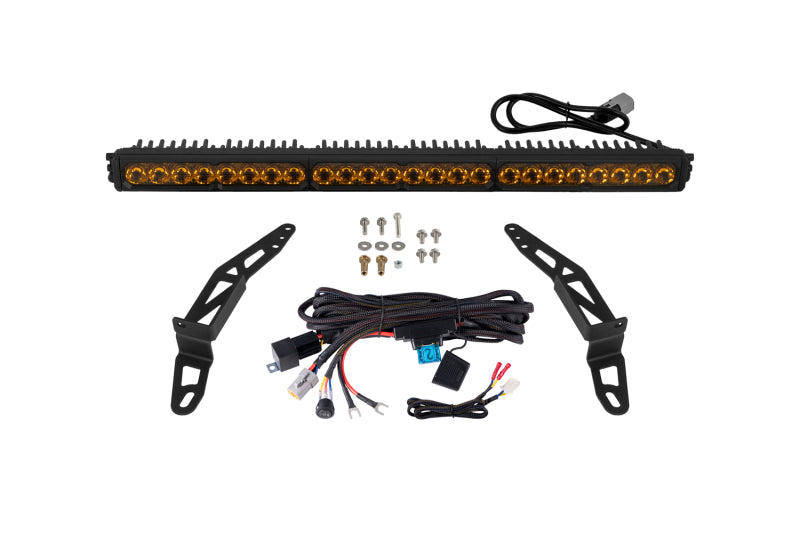 Diode Dynamics SS30 Bumper LED Light Bar Kit Sport Yellow Driving for 2018-2026 Jeep Wrangler JL, Part Number dioDD8719