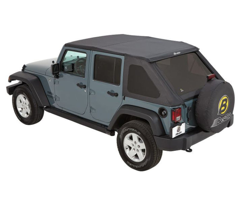 Bestop Trektop NX Replacement Soft Top for Jeep Wrangler JK 4-Door (2007-2018) - Black Diamond Tinted Windows