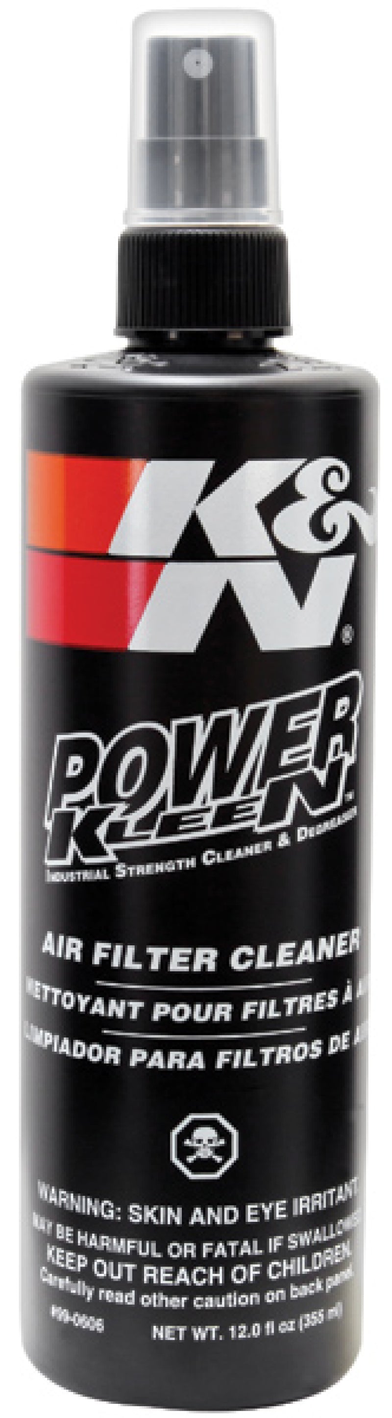 K&N Engineering 99-0606 Power Kleen Air Filter Cleaner, 12 oz Pump Spray