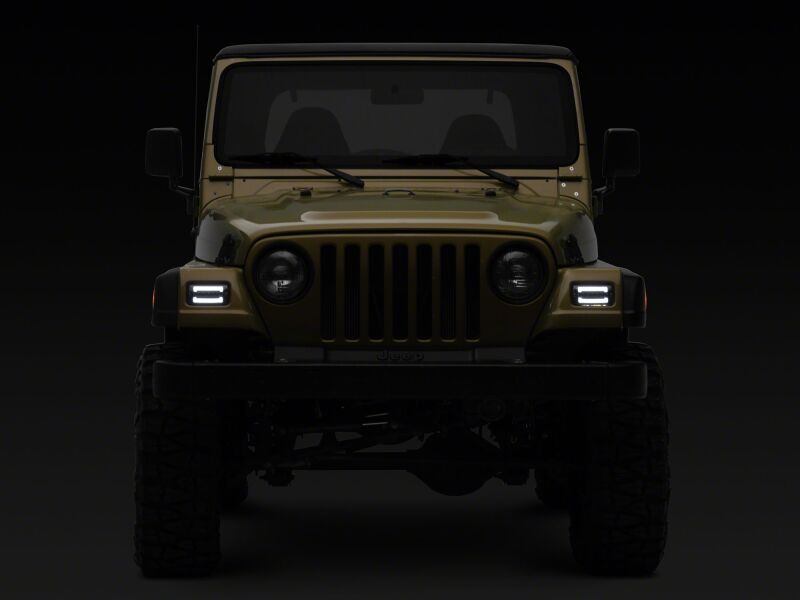 Raxiom 97-06 Jeep Wrangler TJ Axial Series Smoked LED Sequential Cornering Lights