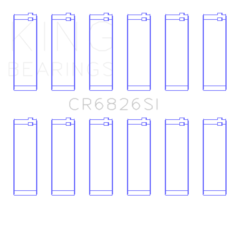 King Engine Bearings CR6826SI Holden 175/190 3.6L Connecting Rod Bearing Set
