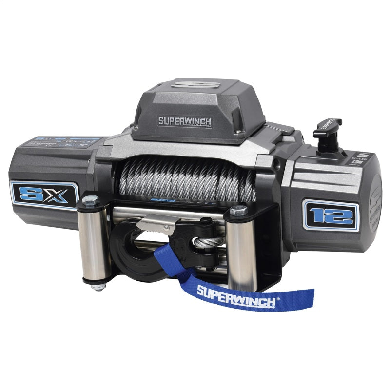 Superwinch 12000 LBS 12 VDC 3/8in x 85ft Wire Rope SX 12000 Winch - Graphite
