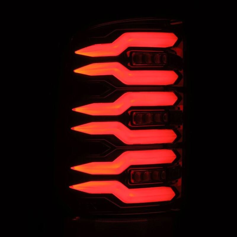 AlphaRex Luxx Series LED Tail Lights for 2007-2013 GMC Sierra HD, Alpha Black - ARX630070