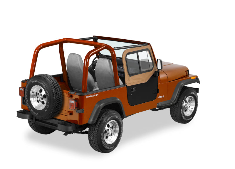 Bestop 88-95 Jeep Wrangler YJ Upper Door Sliders with Single Sliding Window - Spice