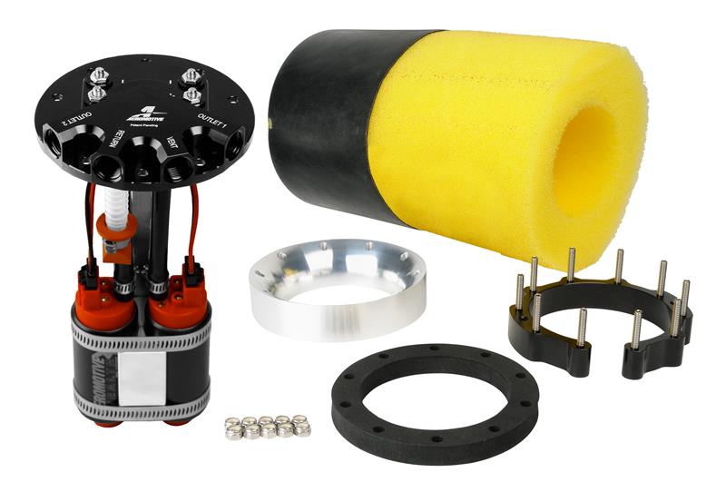 Aeromotive Phantom Dual 340 Fuel Pump System, Universal, 6–10-Inch Tank Depth, Part AER18309
