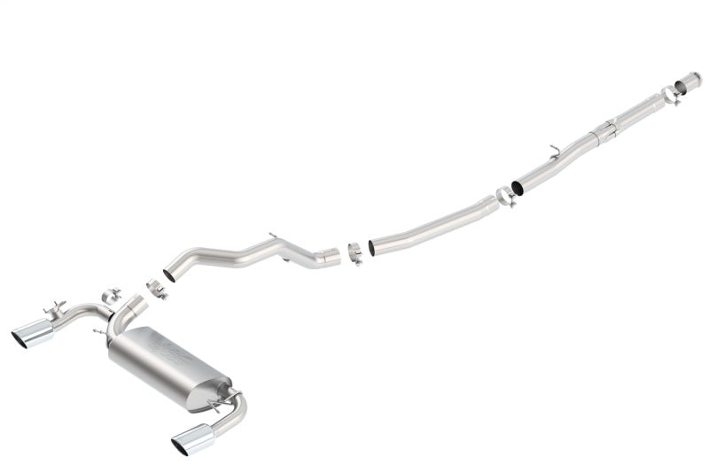 Borla ATAK Cat-Back Exhaust System with Valve Simulator for 2016–2018 Ford Focus RS 2.3L
