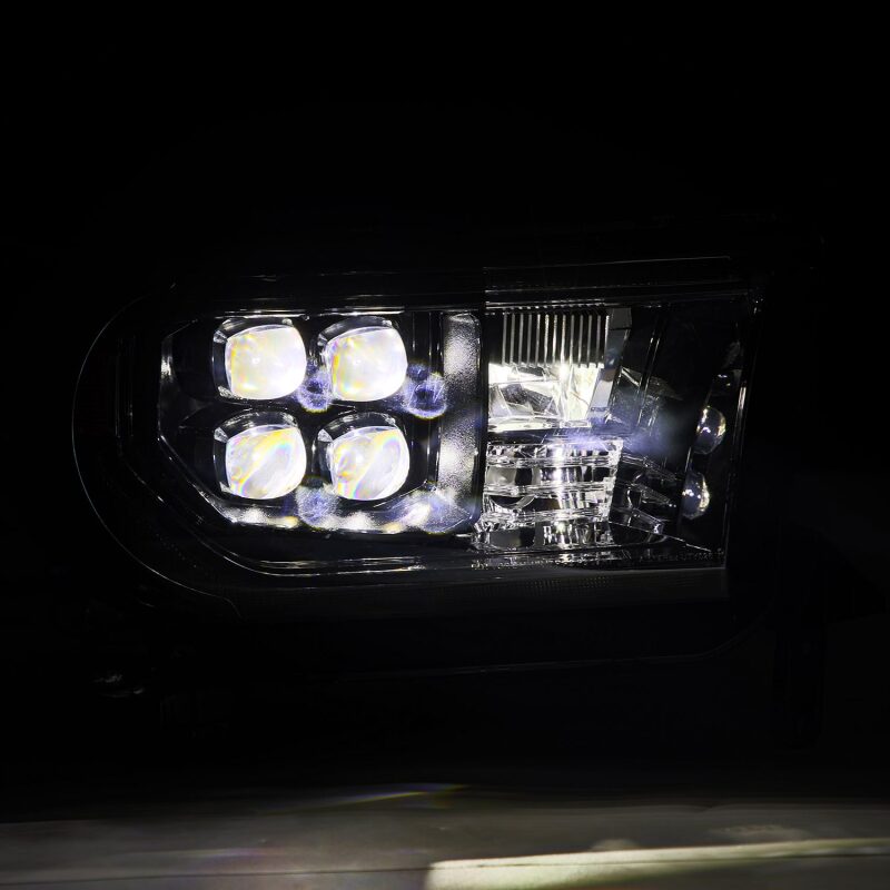 AlphaRex Nova-Series Projector Headlights for 2007-2013 Toyota Tundra, Alpha-Black, Part ARX880820