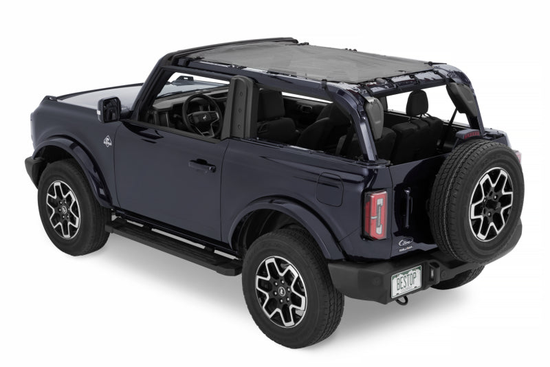 Bestop 21-26 Ford Bronco 2-Door Safari Bimini Mesh Top - Easy No-Drill Installation