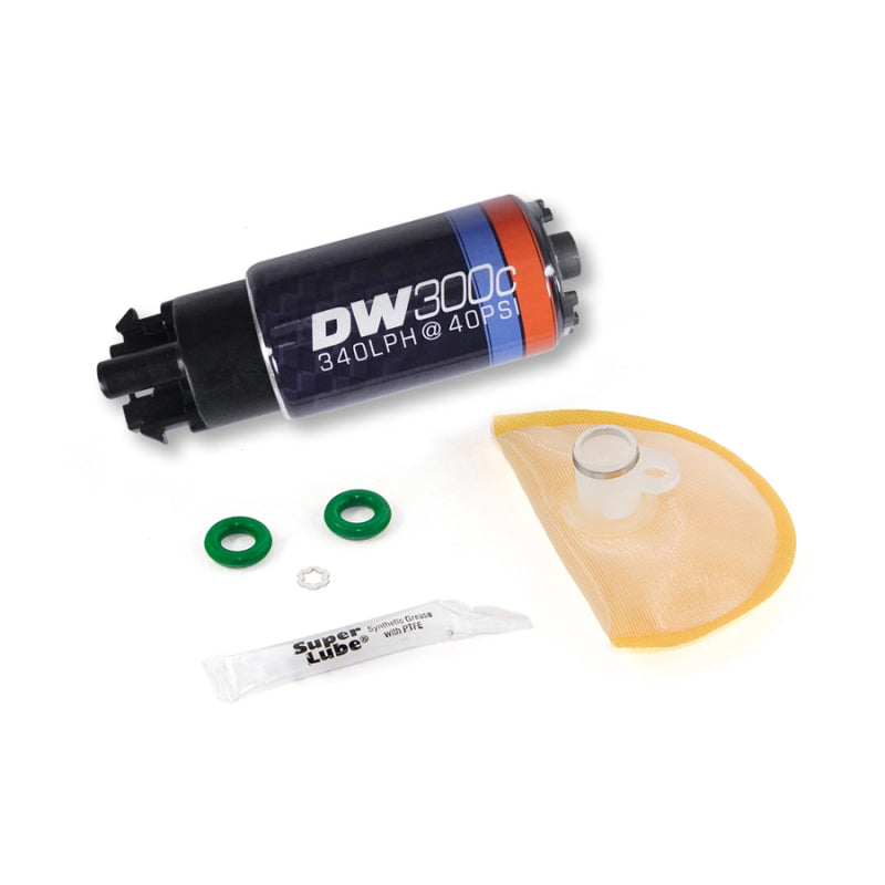 DeatschWerks DW300C 340 LPH Compact Fuel Pump with Installation Kit for Subaru WRX, STI, Legacy GT, and Pontiac GTO
