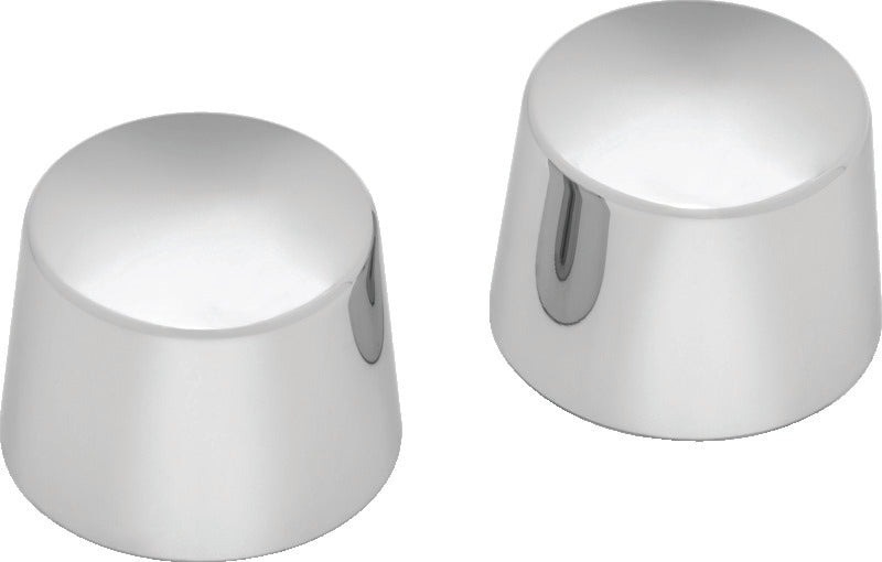Kuryakyn 1214 Chrome Front Axle Nut Caps for Harley-Davidson Touring Models