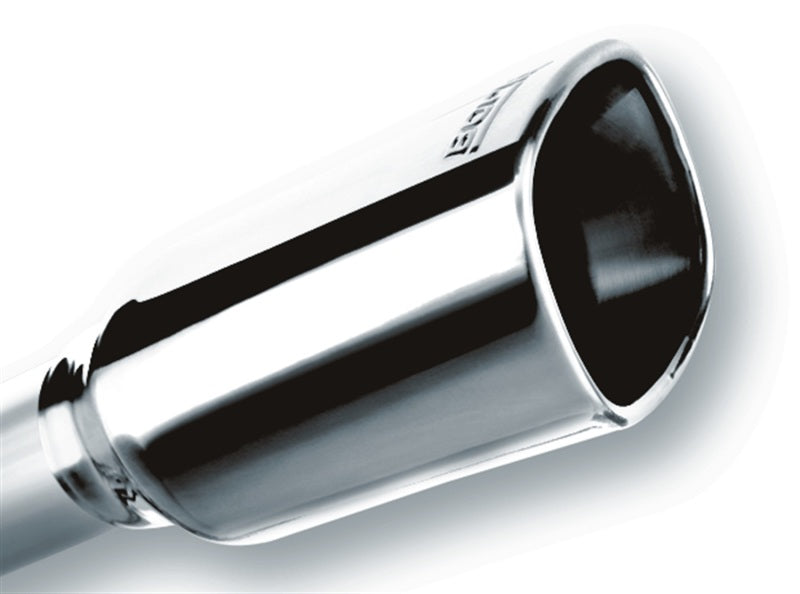 Borla 20241 Universal T-304 Stainless Steel Square Rolled-Edge Angle-Cut Exhaust Tip