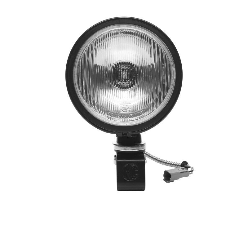 KC HiLiTES Daylighter 6-Inch 100W Halogen Light, Spread Beam, Black Steel Housing - KCL1234