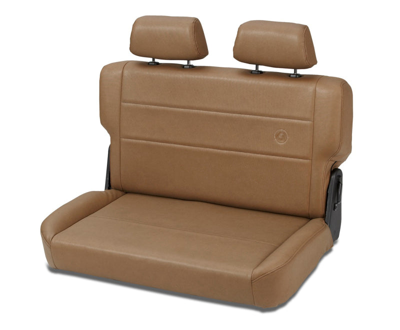 Bestop Trailmax II Fold-N-Tumble Rear Seat for Jeep CJ5, CJ7, and Wrangler YJ – Spice Vinyl