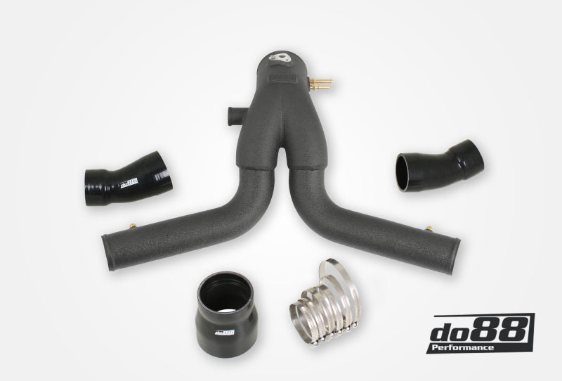 do88 Y-Pipe for OEM Intercooler - Black for Porsche 911 Turbo 2013-2015 (991.1) | Part do88 dobTR-200SV-OEM-1