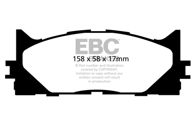 EBC 13+ Lexus ES300h 2.5 Hybrid Yellowstuff Front Brake Pads