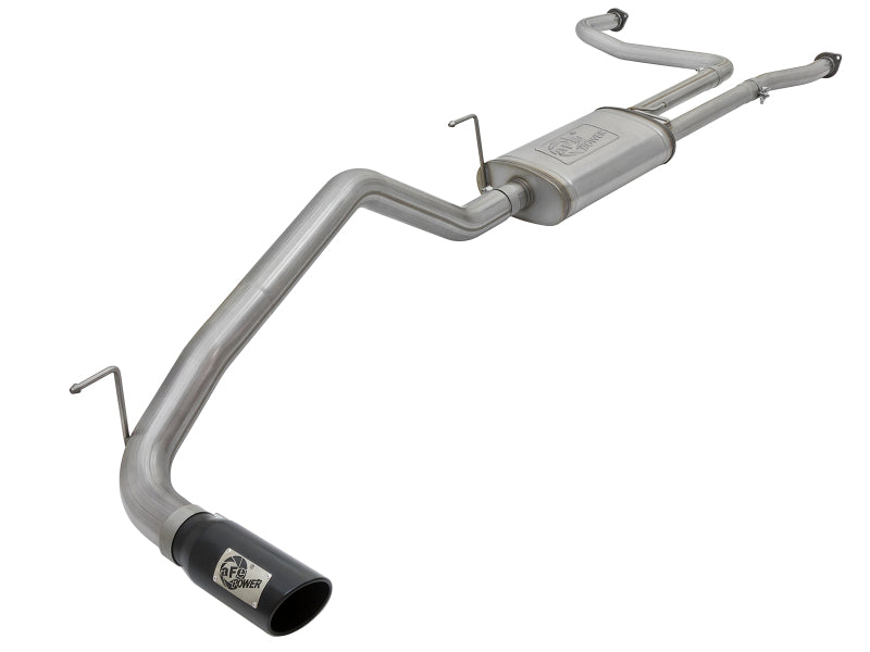 aFe MACH Force-Xp Cat-Back Exhaust System with Black Tip, Part Number 49-46125-B, for 2016–2017 Nissan Titan XD V8 5.6L