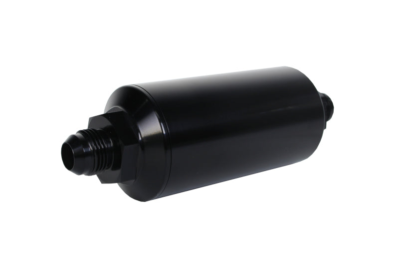 Aeromotive AER12375 In-Line Fuel Filter, AN-08 Male, 10-Micron Microglass Element, Black Anodized