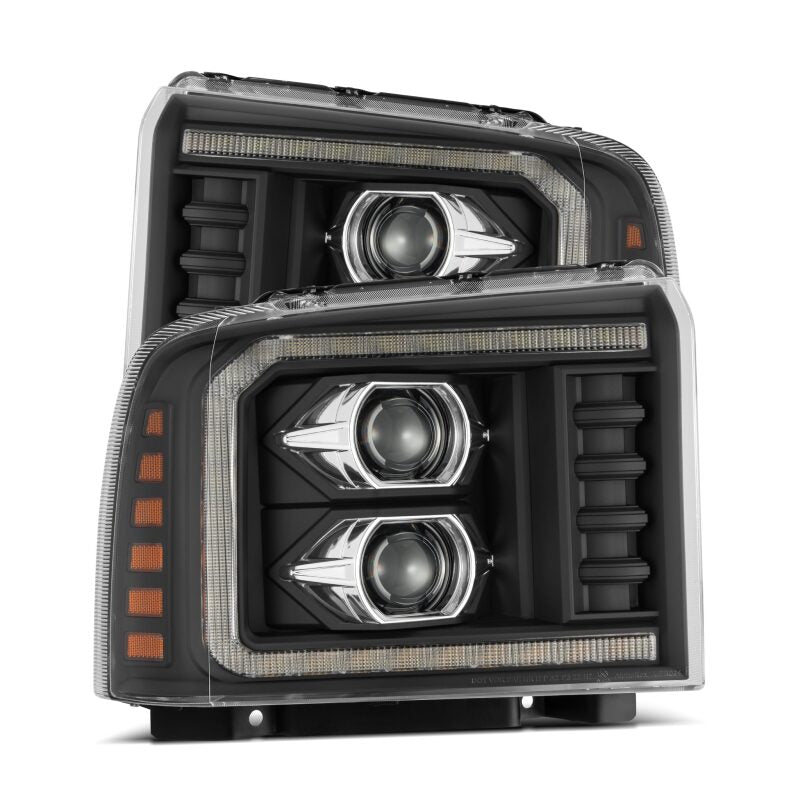 AlphaRex LUXX-Series Projector Headlights for 2005-2007 Ford F-250/F-350/F-450/F-550 Super Duty, Black