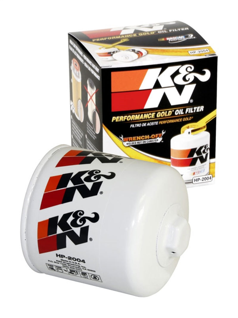 K&N Engineering HP-2004 Performance Gold Wrench-Off Oil Filter for Toyota Supra and Jeep Grand Cherokee