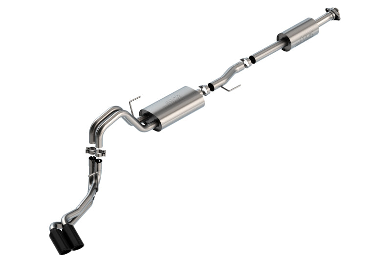 Borla 140870BC Touring Cat-Back Exhaust System with Black Chrome Tips for 2021–2026 Ford F-150 2.7L and 3.5L V6