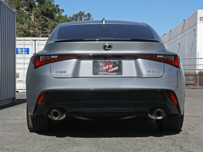 aFe Takeda Axle-Back Exhaust System with Carbon Fiber Tips for Lexus IS350 2014-2023, Part 49-36060-C