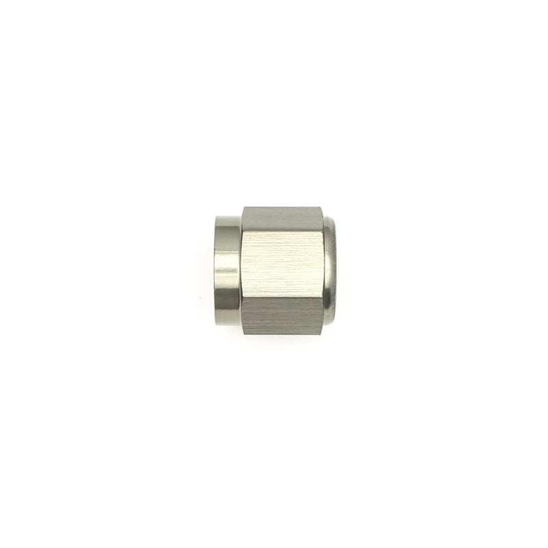 DeatschWerks 6AN Female Flare Cap, DW Titanium Anodized, Part Number DWK6-02-0714