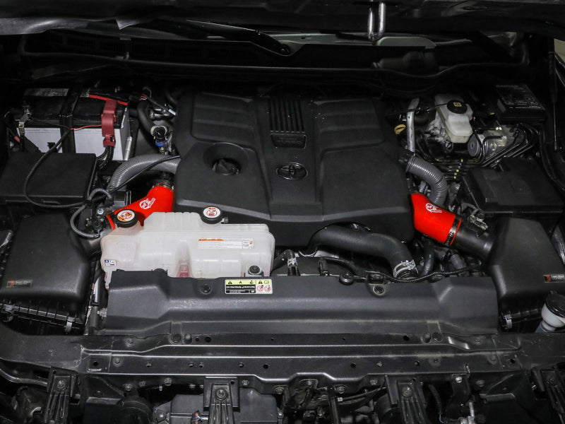 aFe Super Stock Induction System with Pro DRY S Filter for 2022-2026 Toyota Tundra V6 3.4L, Red - 55-10019DR