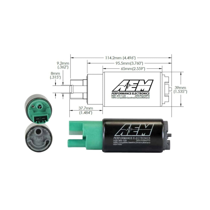 AEM 50-1220 340 LPH E85-Compatible High-Flow In-Tank Fuel Pump