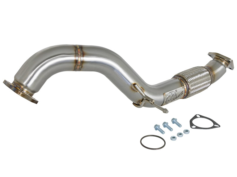 aFe Twisted Steel 3-Inch Stainless Steel Mid-Pipe for 2017-2021 Honda Civic Type R 2.0L Turbo