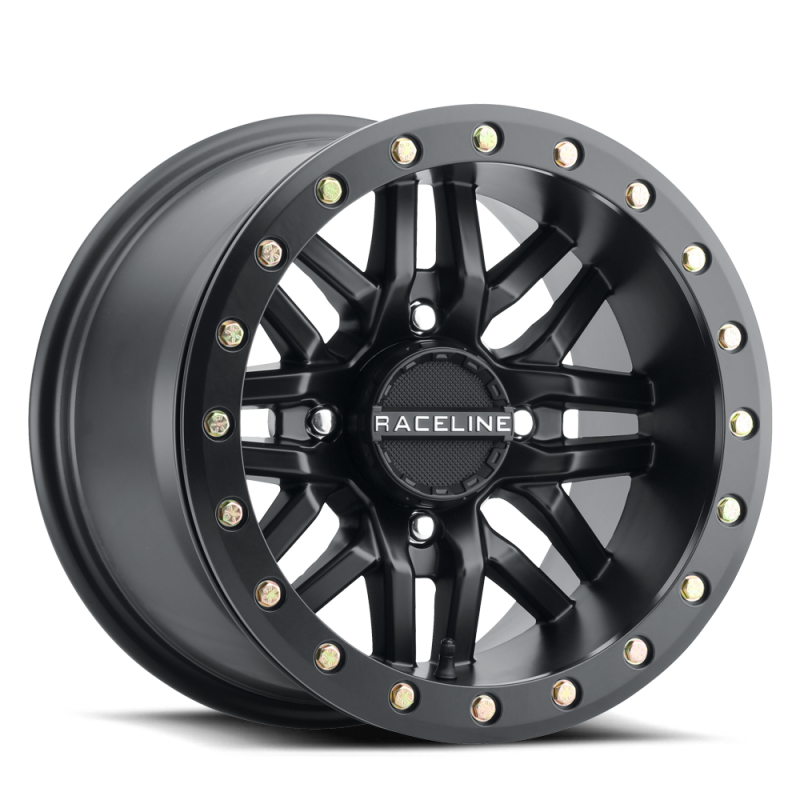 Raceline A91 Ryno 15x8 Cast Wheel, 4x137 Bolt Pattern, +10 Offset, Satin Black