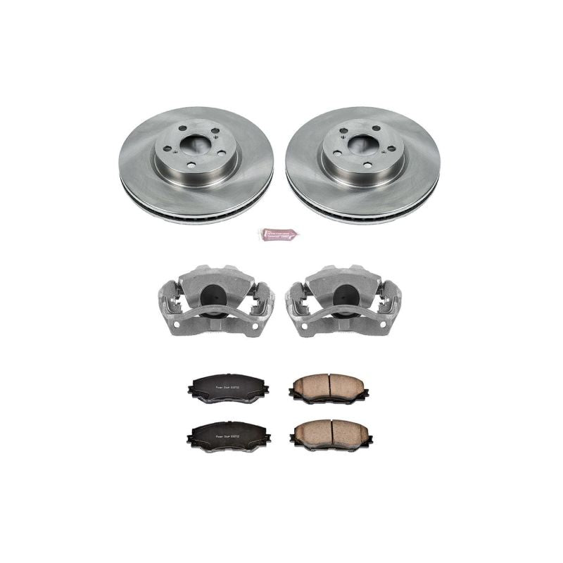 Power Stop 09-10 Pontiac Vibe Autospecialty Kit w/ Calipers - Front