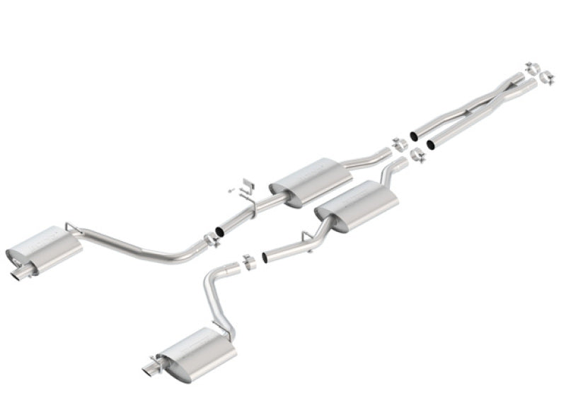 Borla S-Type Cat-Back Exhaust System for 2015–2021 Chrysler 300 and Dodge Charger 3.6L V6, Part Number 140685