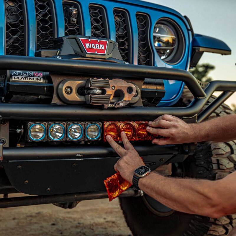 KC HiLiTES FLEX ERA LED Light Bar 10-Inch Amber Light Shield KCL5333