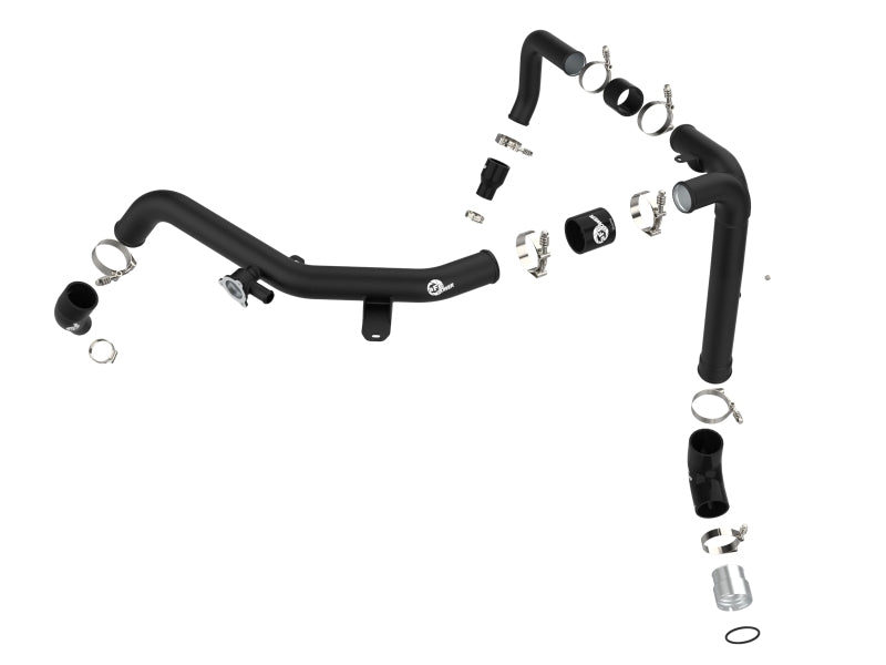 aFe POWER BladeRunner Hot Charge Pipe Kit, Part 46-20588-B, Black, 2021-2026 Ford Bronco 2.7L V6 Turbo