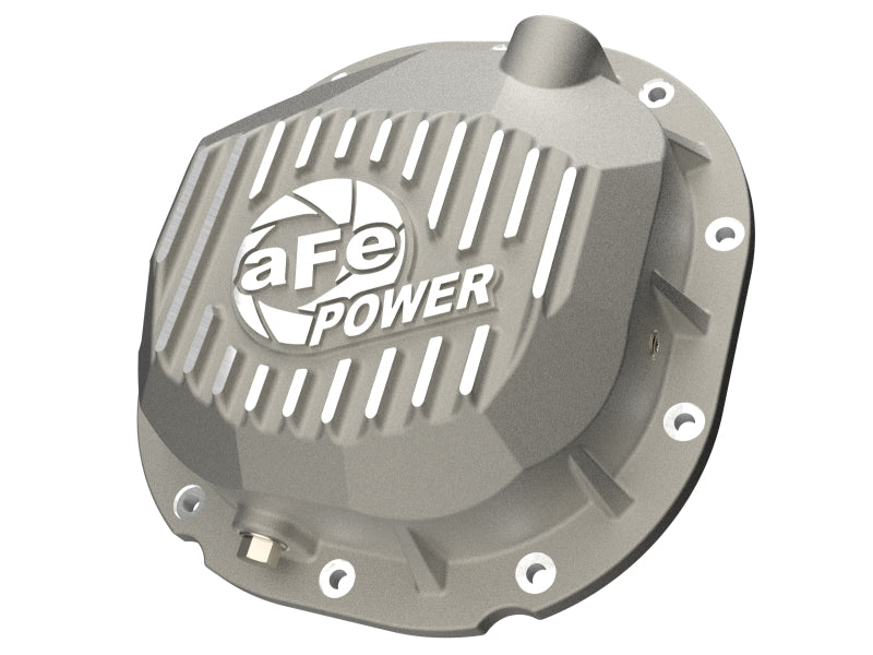 aFe POWER Street Series Rear Differential Cover, Raw with Machined Fins, Ford 8.8 Axle, Part Number 46-71410A